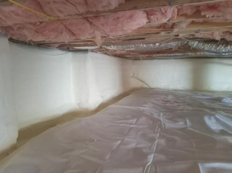 Crawl space encapsulation with closed-cell spray foam for Roof Maintenance in Fresno